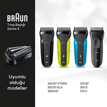Braun Series 3+ Elektrikli Tıraş Makinesi Yedek Başlığı, 32B