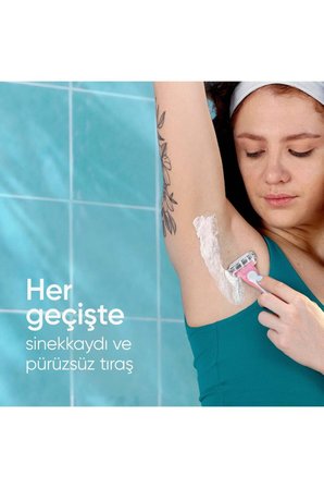 Gillette Venus Venus Smooth Miami Kadın Tıraş Bıçakları, 3'lü Kadın Kullan At Tıraş Bıçakları
