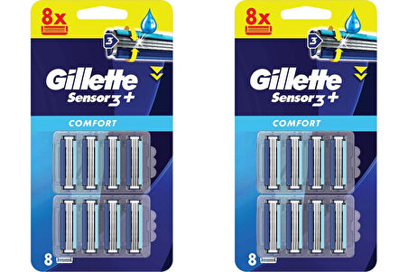 Gillette Sensor 3 Plus Comfort Yedek Bıçak 8li-2 Adet