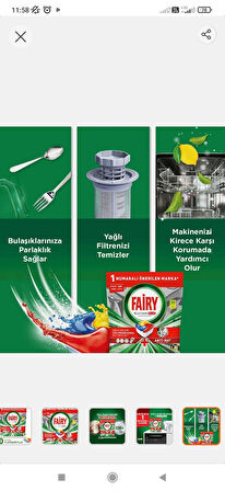 Fairy Platinum Plus Bulaşık Makinesi Deterjanı Kapsülü/ tableti 30 Yıkama