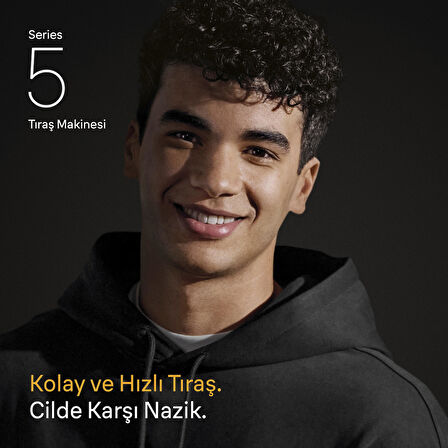 Braun Series 5 Elektrikli Tıraş Makinesi, Islak ve Kuru, Vücut Başlığı, 52-B1600S