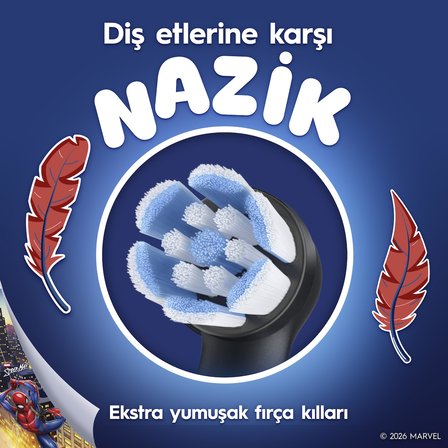 Oral-B iO Çocuk 6+ Marvel Spider Şarjlı Diş Fırçası Yedek Başlığı 4 Adet