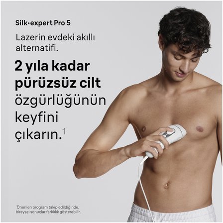 Braun IPL Silk·expert Pro 5, Evde Lazerle Tüy Alma, Çanta, Gillette Venus, 2 Başlık, PL5234