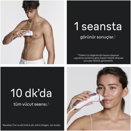 Braun IPL Skin i·expert, Evde Lazerle Tüy Alma, Ücretsiz Uygulama, Çanta, Venus Tıraş Makinesi, Mini Tüy Alma Makinesi, 4 Başlık, PL7432