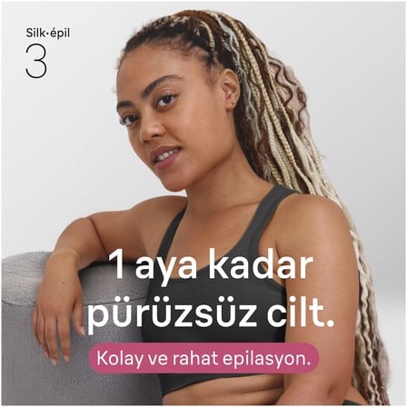 Braun Silk·épil 3 Kablolu Epilatör, Kalıcı Pürüzsüz Cilt, 3-033