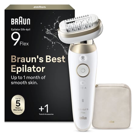 Braun Silk·épil 9 Flex Epilatör, Islak ve Kuru, Kalıcı Pürüzsüz Cilt, 9-030 3D