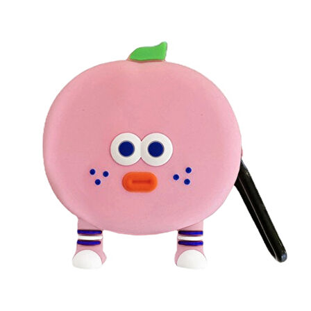 CaseOnn Samsung Galaxy Buds Pro Kılıf Karakter Figürlü Elma Pembe