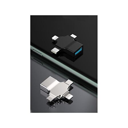 Daytona HC04 Lightning - Type-C - Micro To USB 3.0 Bellek Okuyucu Adaptör