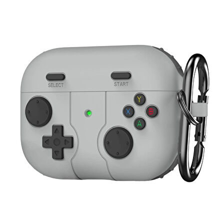 CaseOnn Samsung Galaxy Buds 3 Kılıf Retro GamePad Gri