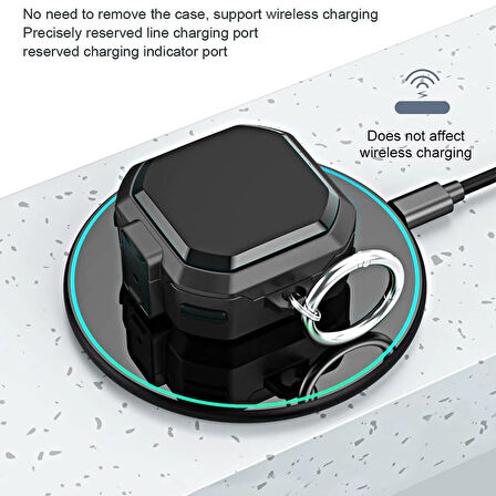 CaseOnn Samsung Galaxy Buds 2 - Buds 2 Pro Kılıf Güvenlik Kilitli Military Tank Sarı