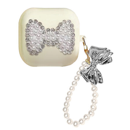 CaseOnn Samsung Galaxy Buds 2 - Buds 2 Pro Kılıf Figürlü 3D Taşlı Parlak Fiyonk