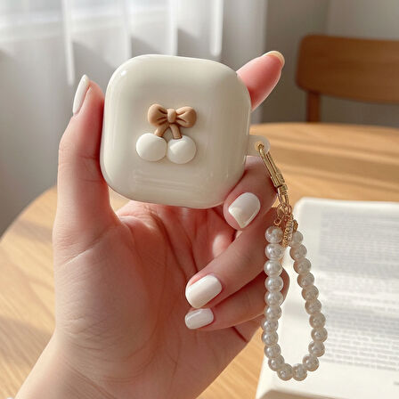 CaseOnn Samsung Galaxy Buds 2 - Buds 2 Pro Kılıf Figürlü 3D Kiraz