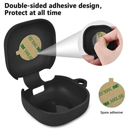 CaseOnn Samsung Galaxy Buds FE - Buds Core Kılıf Askı Aparatlı Mat Silikon Lacivert