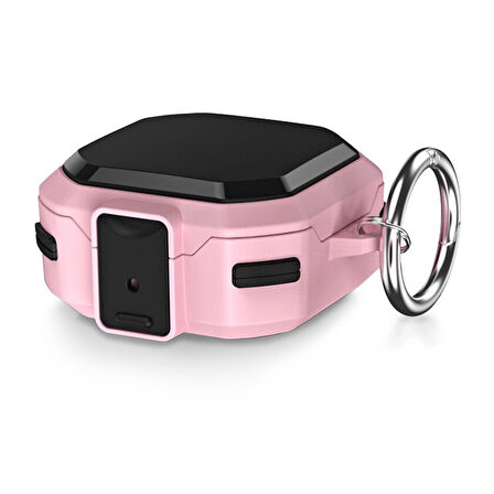 CaseOnn Samsung Galaxy Buds FE - Buds Core Kılıf Güvenlik Kilitli Military Tank Pembe