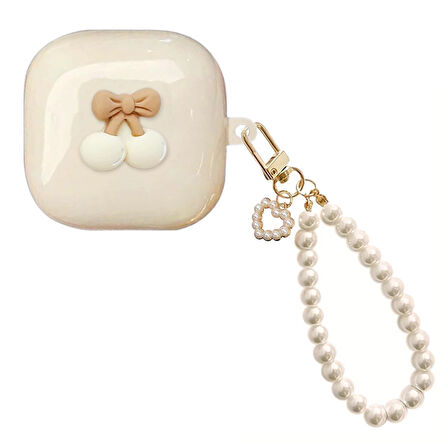 CaseOnn Samsung Galaxy Buds FE - Buds Core Kılıf Figürlü 3D Kiraz