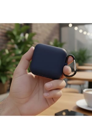Ank3r Soundcore P41i Kılıf Askı Aparatlı Mat Silikon Lacivert