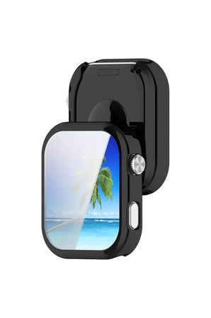Xiaomi Redmi Watch 6 Kılıf Ekran Korumalı 360 Tam Koruma Siyah