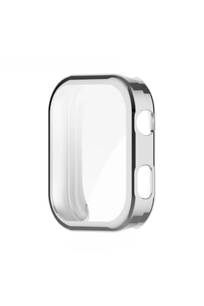 Xiaomi Redmi Watch 6 Kılıf Ekran Korumalı 360 Tam Koruma Gümüş
