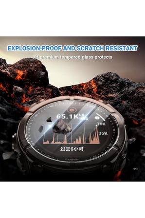 Garmin Fenix 8 43mm 9H Temperli Cam Ekran Koruyucu 2 Adet