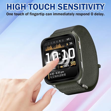 CaseOnn Garmin Venu X1 PMMA Pet Saat Ekran Koruyucu Siyah 2 Adet