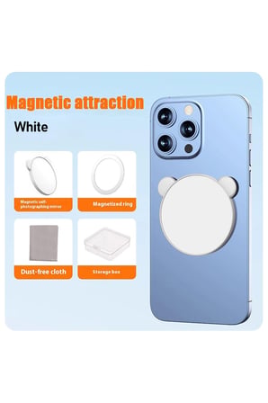 MagSafe Uyumlu Arka Kamera Selfie Aynası Beyaz