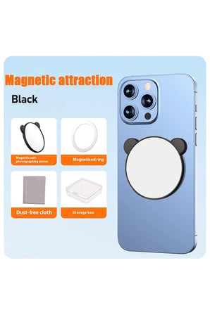 MagSafe Uyumlu Arka Kamera Selfie Aynası Siyah