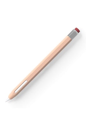 Apple Pencil 2. Nesil Kılıf Klasik Retro Tasarım Mat Silikon Pembe