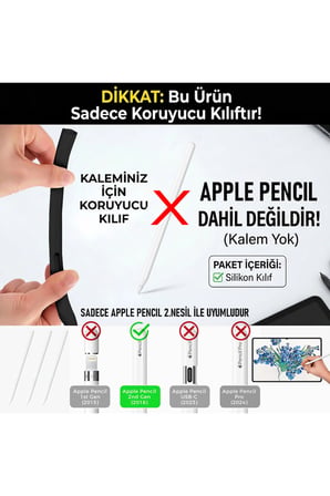 Apple Pencil 2. Nesil Kılıf Klasik Retro Tasarım Mat Silikon Pembe