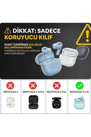 Xiaomi Redmi Buds 8 Lite Kılıf Askı Aparatlı Mat Silikon Siyah