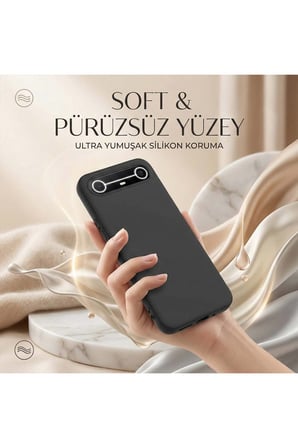 CaseOnn Tecno Spark Slim 5G Kılıf Esnek Yumuşak Mat Silikon Siyah