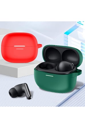 CaseOnn Xiaomi Redmi Buds 6 Pro Kılıf Askı Aparatlı Mat Silikon Siyah