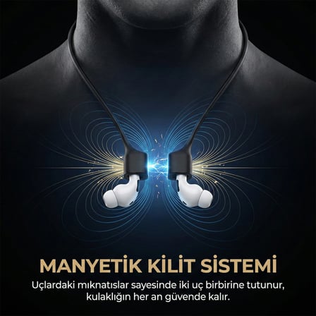 CaseOnn Xiaomi Redmi Buds 6 Active Manyetik Boyun Askısı Kulaklık Tutucu İp Lacivert