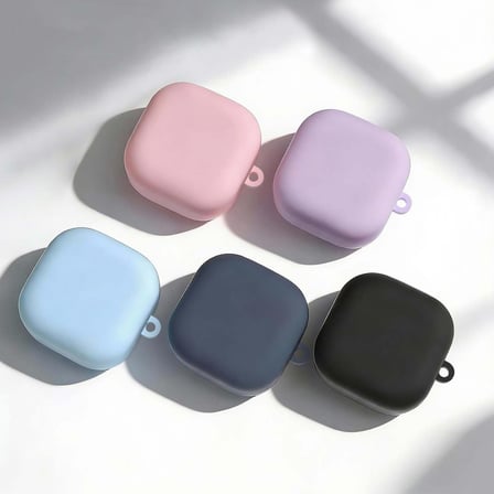 CaseOnn Galaxy Buds 4 Pro Kılıf Askı Aparatlı Mat Silikon Pembe