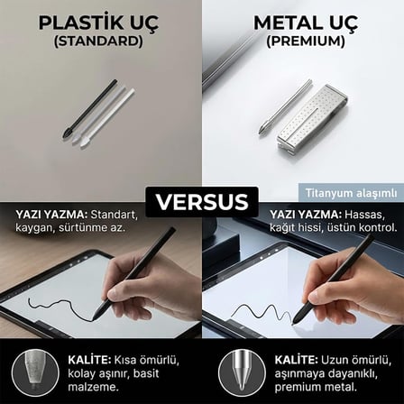 Galaxy Tab S9 Fe Plus X610 Titanyum Alaşımlı Metal S Pen Kalem Ucu (Ürün Kalem DEĞİLDİR)