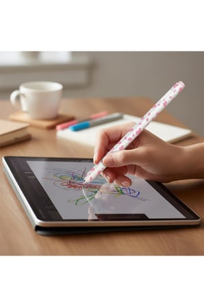 CaseOnn Huawei M-Pencil Pro Kılıf Pastel Benek Desenli Silikon Pembe (Ürün Kalem DEĞİLDİR)
