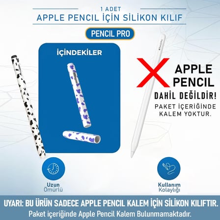CaseOnn Apple Pencil Pro Kılıf Pastel Benek Desenli Silikon Pembe (Ürün Kalem DEĞİLDİR)