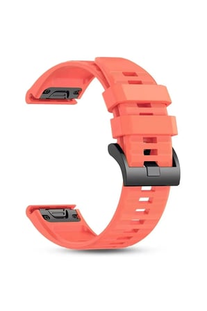 Garmin fenix 8 - 47 mm, Solar, Sapphire Kordon Silikon Quickfit Özellikli Yedek Kayış Somon