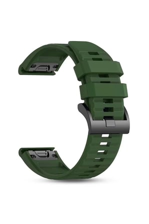 Garmin Forerunner 970 Kordon Silikon Quickfit Özellikli Yedek Kayış Koyu Yeşil