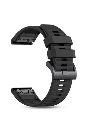 Garmin Forerunner 970 Kordon Silikon Quickfit Özellikli Yedek Kayış Siyah