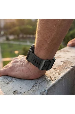 Garmin Forerunner 970 Kordon Silikon Quickfit Özellikli Yedek Kayış Siyah