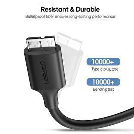 Ugreen 20103 USB Type-C To Mıcro-B 3.1 Gen2 Çevirici Dönüştürücü Şarj Cihazı Aktarıcı Kablo