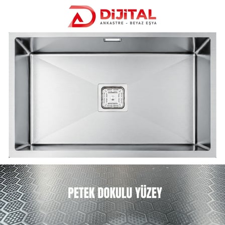 GL General NEO 70 40x70 Inox Petek Dokulu Çelik Mutfak Eviyesi 304 Paslanmaz Çelik 1mm
