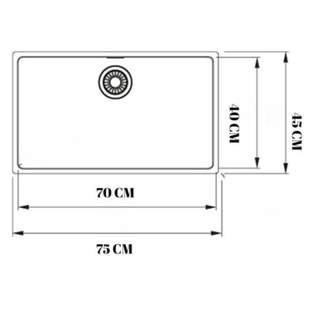 GL General NEO 70 40x70 Inox Petek Dokulu Çelik Mutfak Eviyesi 304 Paslanmaz Çelik 1mm