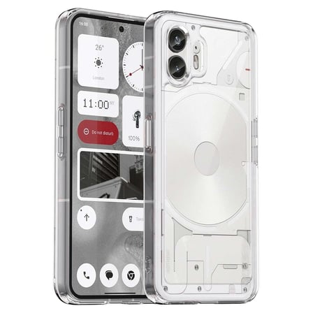 CaseOnn Nothing Phone (2) Kılıf Kamera Korumalı Darbe Emici Şeffaf Arka Kapak Tam Şeffaf