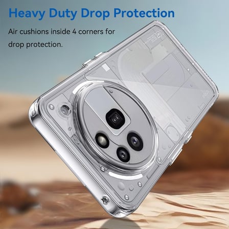 CaseOnn Nothing Phone (3a) Pro Kılıf Kamera Korumalı Darbe Emici Şeffaf Arka Kapak Tam Şeffaf