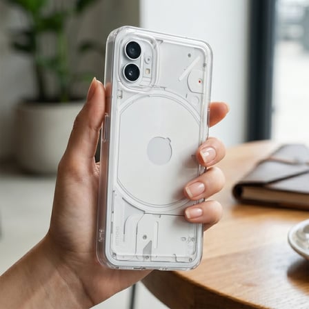 CaseOnn Nothing Phone (1) Kılıf Kamera Korumalı Darbe Emici Şeffaf Arka Kapak Tam Şeffaf