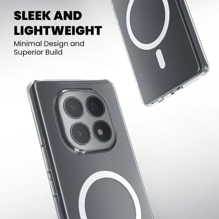 CaseOnn Xiaomi Poco X7 Kılıf Kablosuz Şarj Özellikli Sararmaz Kristal Sert Kapak Şeffaf