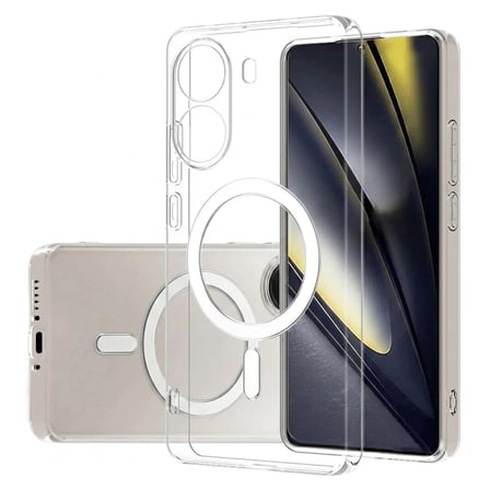CaseOnn Xiaomi Poco X7 Pro Kılıf Kablosuz Şarj Özellikli Sararmaz Kristal Sert Kapak Şeffaf