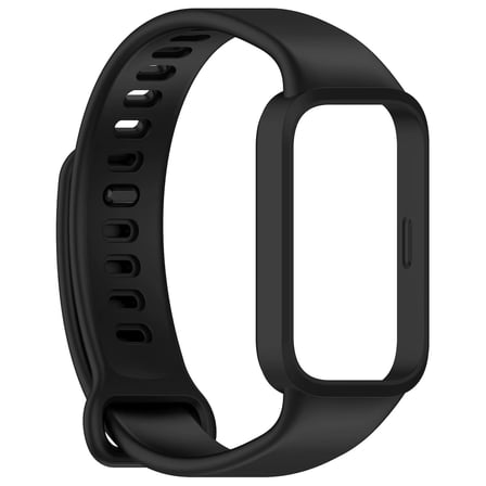CaseOnn Xiaomi Redmi Band 3 Kordon Tam Korumalı Spor Silikon Kordon Kayış Siyah