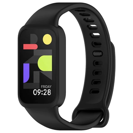CaseOnn Xiaomi Redmi Band 3 Kordon Tam Korumalı Spor Silikon Kordon Kayış Siyah